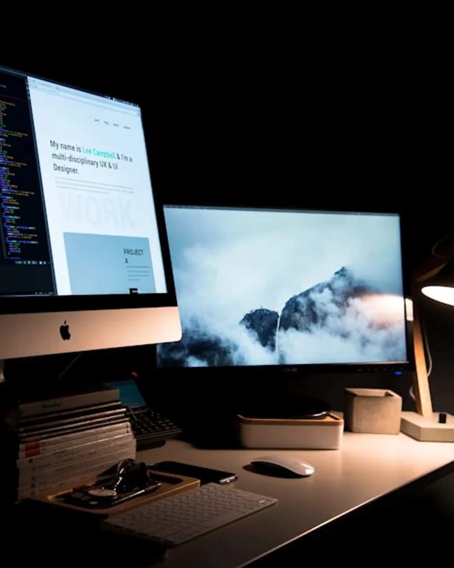 Landing page hero section mockup with split layout, headline, and primary CTA.