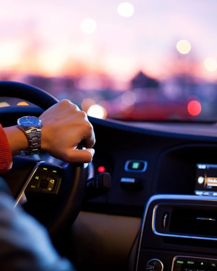 Car interior selfie-style UGC ad with headline and offer CTA.