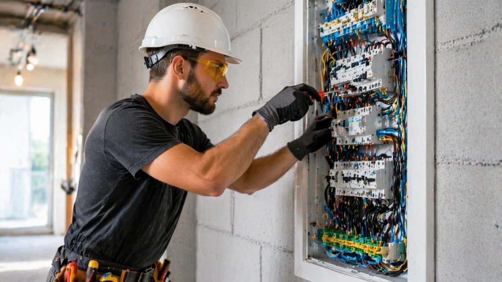 Electrical contractor lead quality dashboard with local campaign performance trends.
