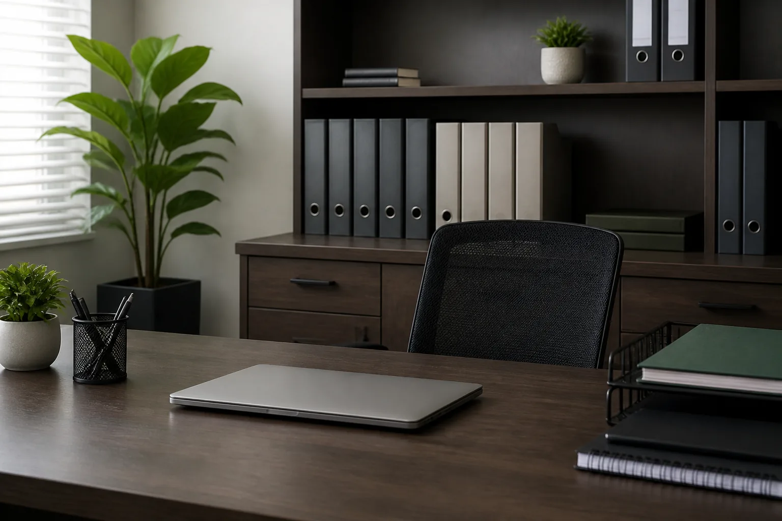 Accounting firm conference room prepared for a client strategy discussion