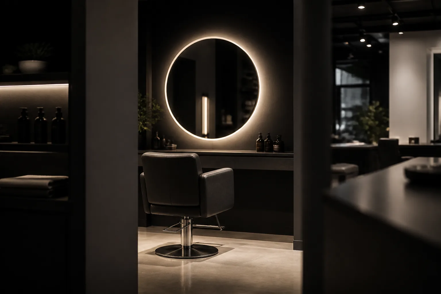 Beauty salon appointment station prepared for a client visit