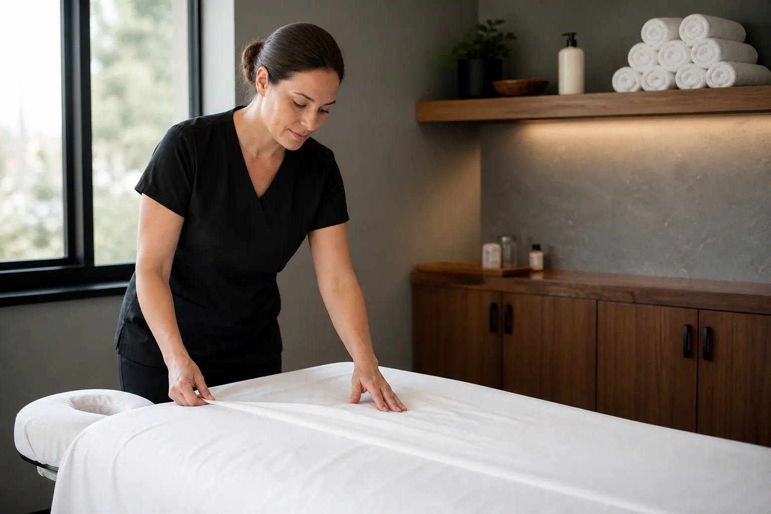 Quiet massage therapy studio