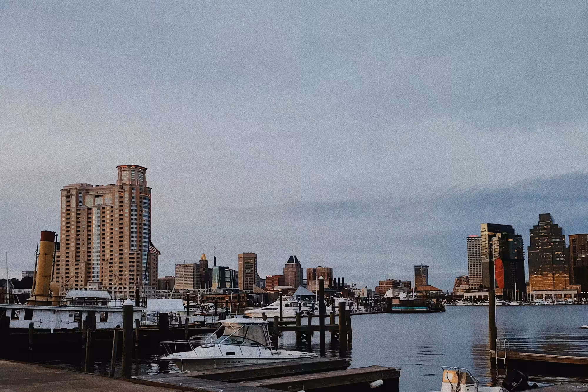 Baltimore, Maryland inner harbor and downtown architecture