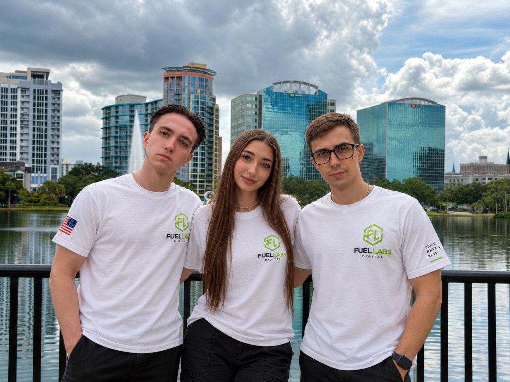 FuelLabs Digital team by Lake Eola