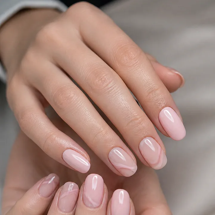 Nail salon advertisement concept on a smartphone.