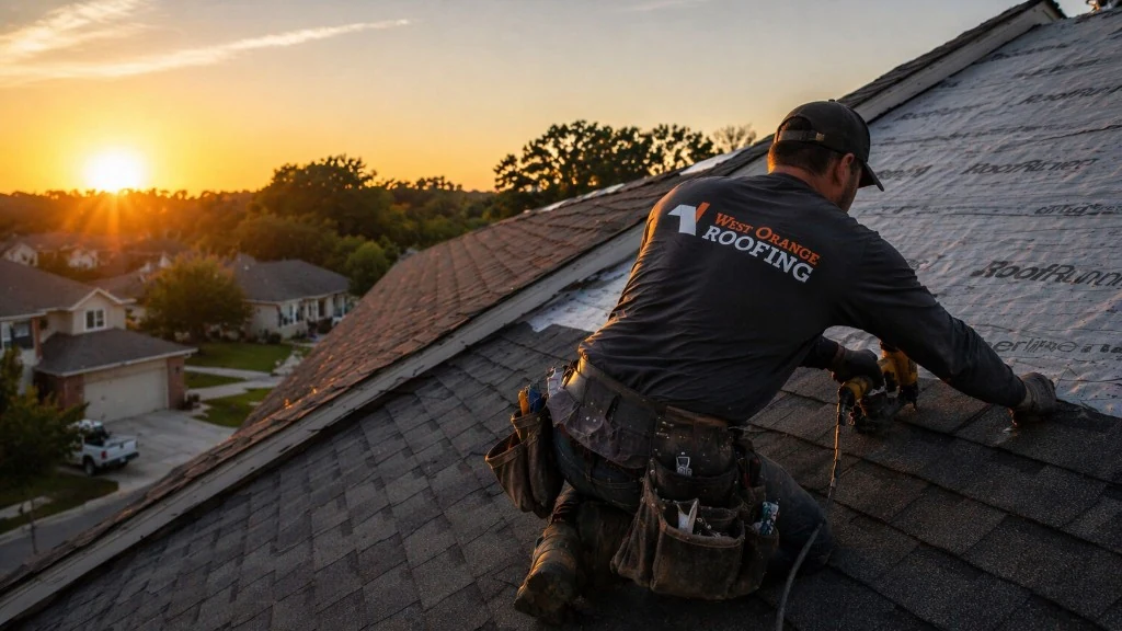 Roofing company marketing dashboard showing booked inspection and replacement pipeline metrics.